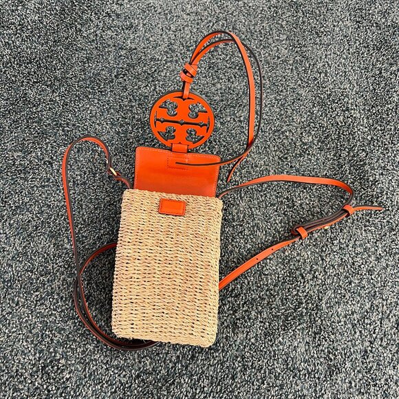 Tory Burch Miller Straw Phone Crossbody - Picture 3 of 4